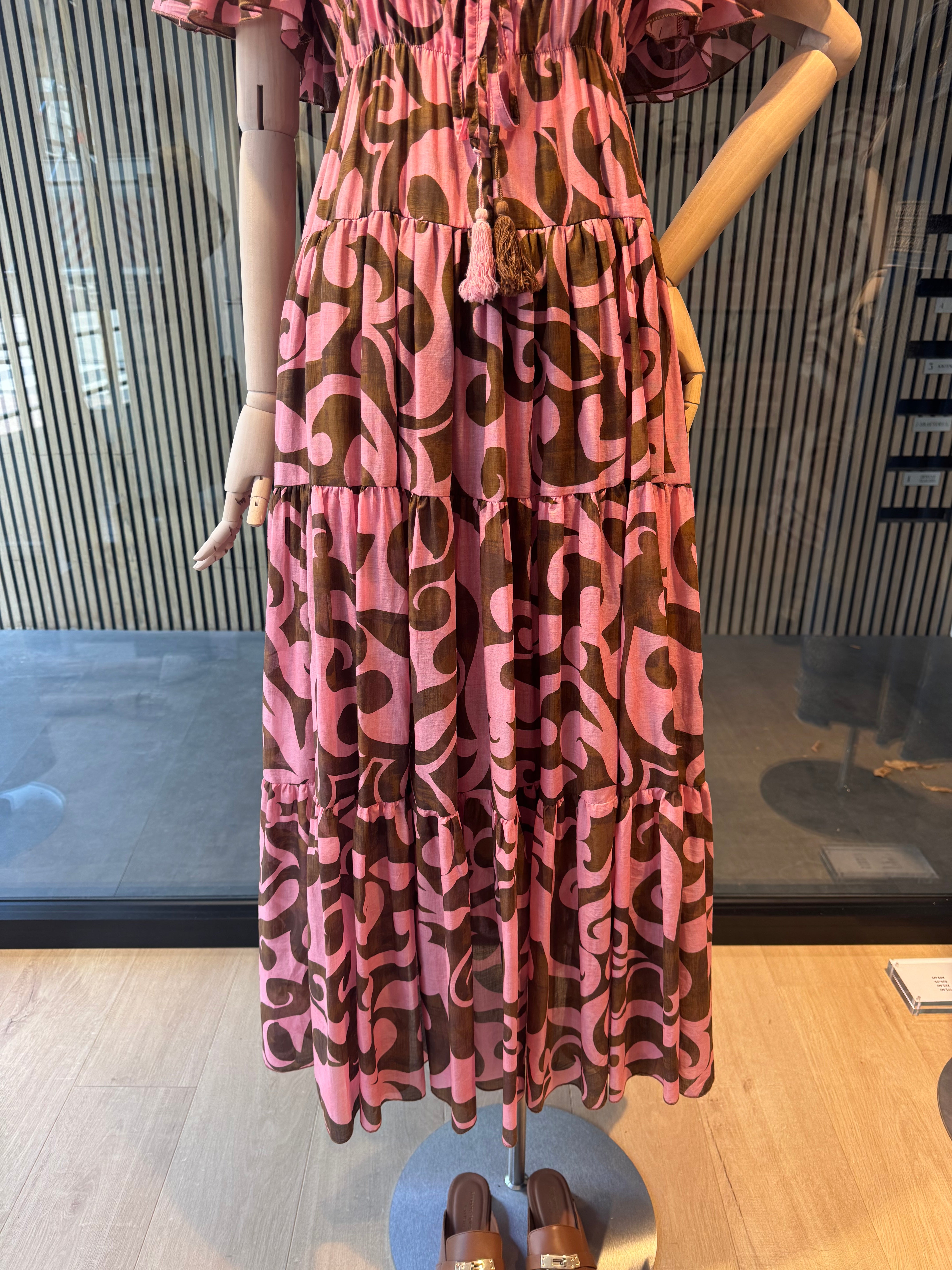 Pink brown dress