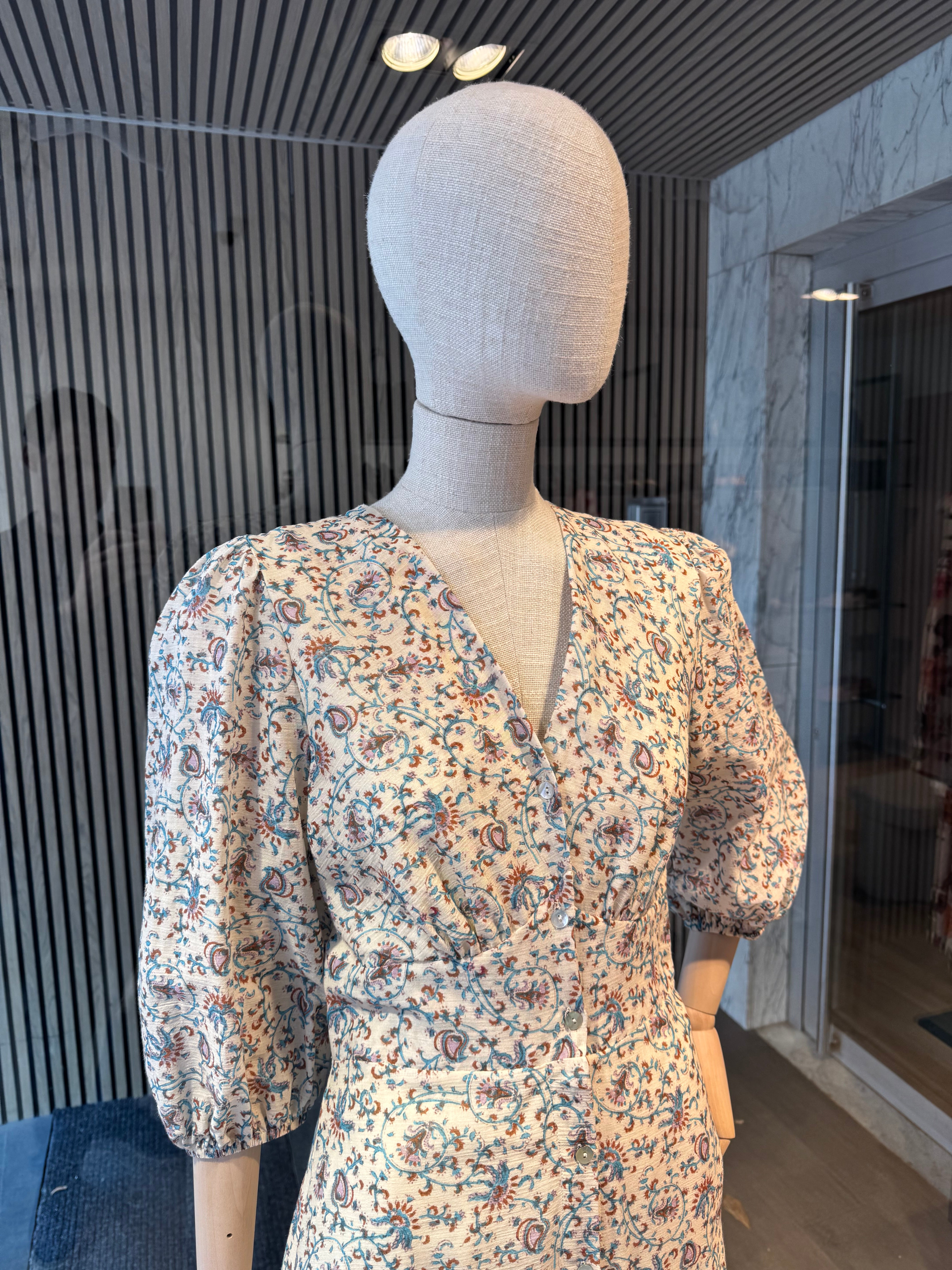 Cream paisley dress