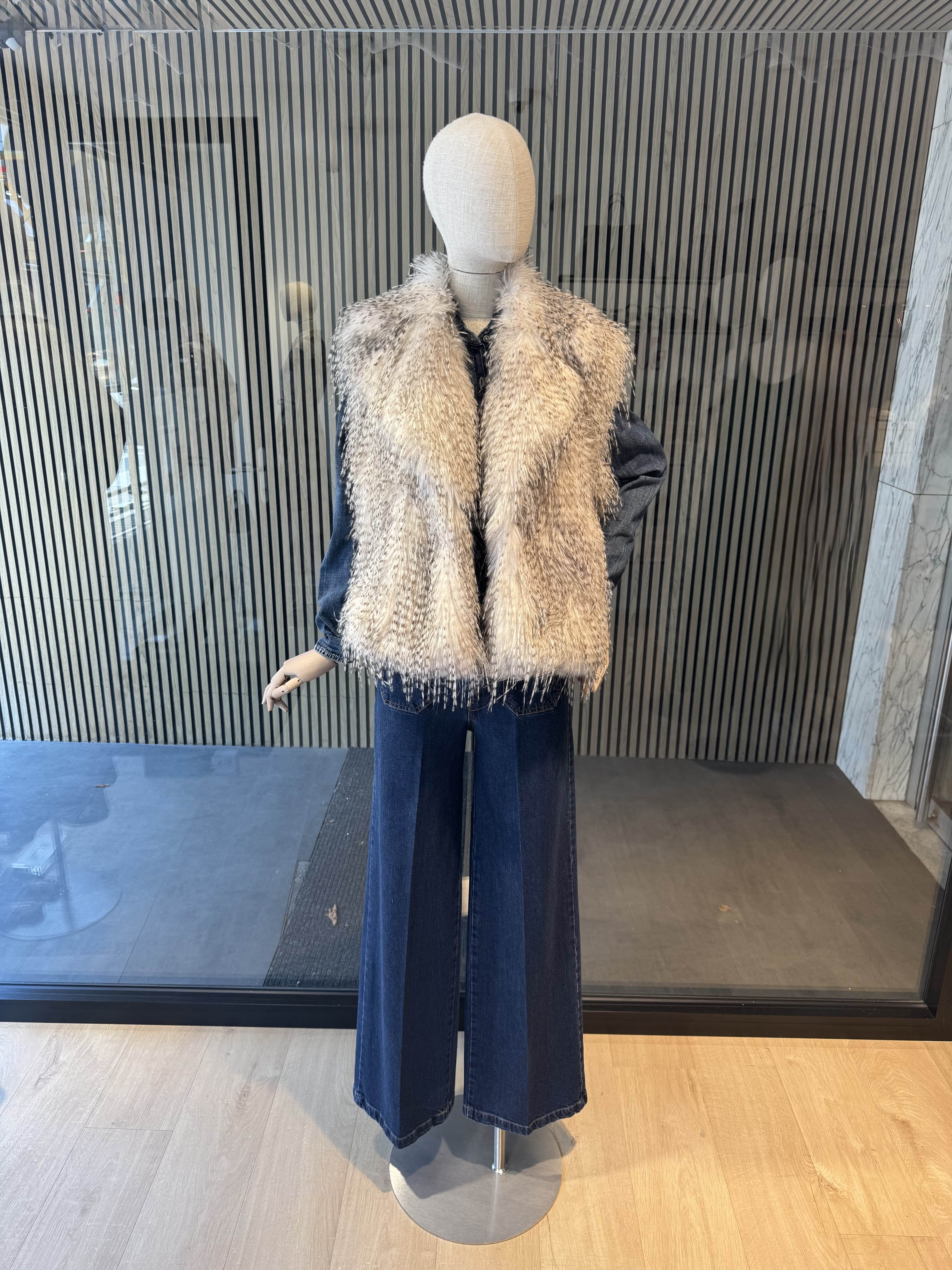 Faux fur vest