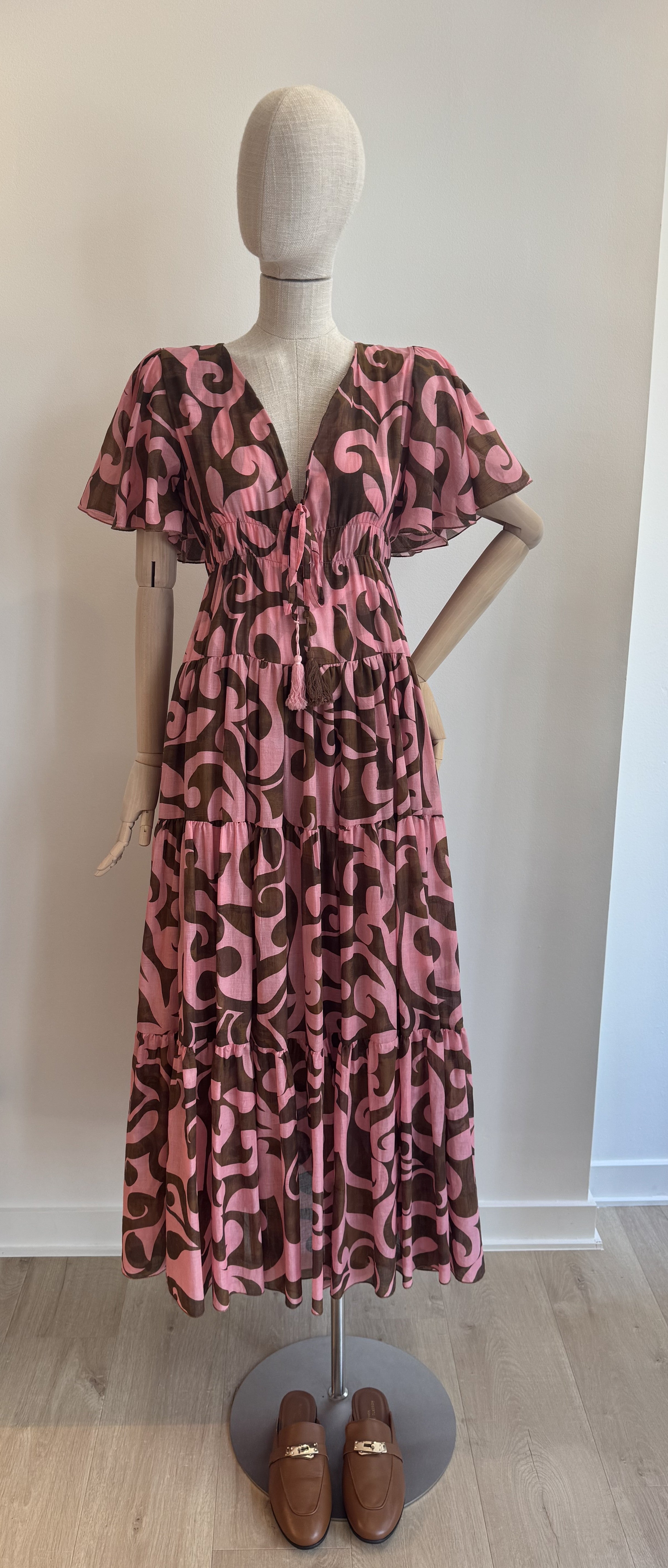 Pink brown dress