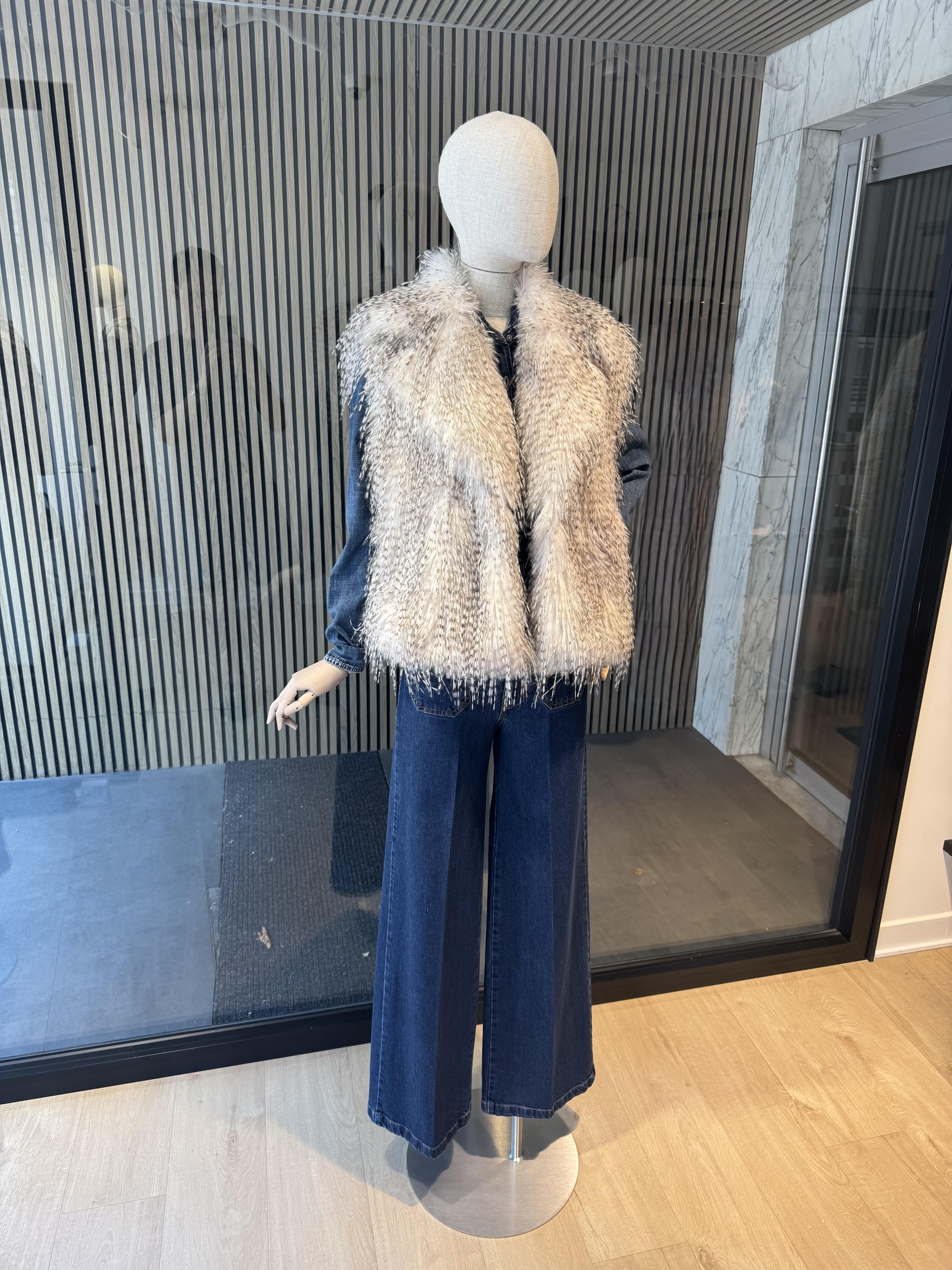 Faux fur vest