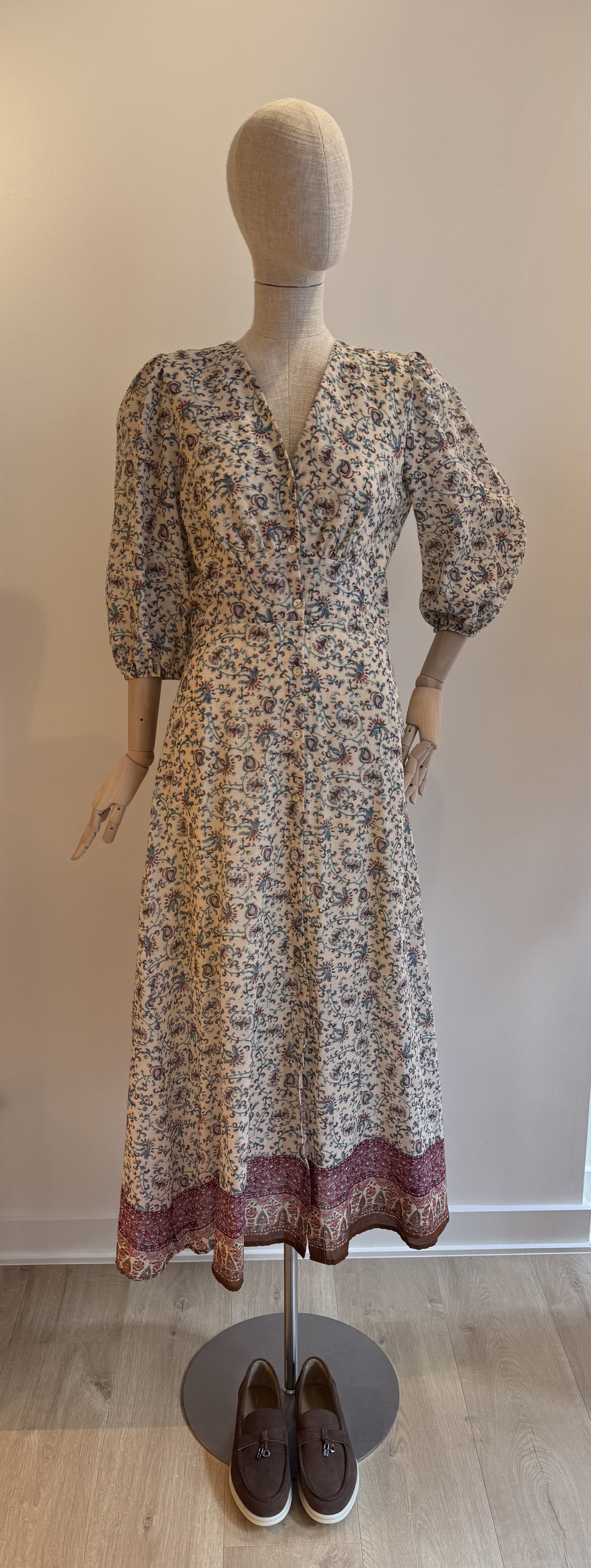 Cream paisley dress