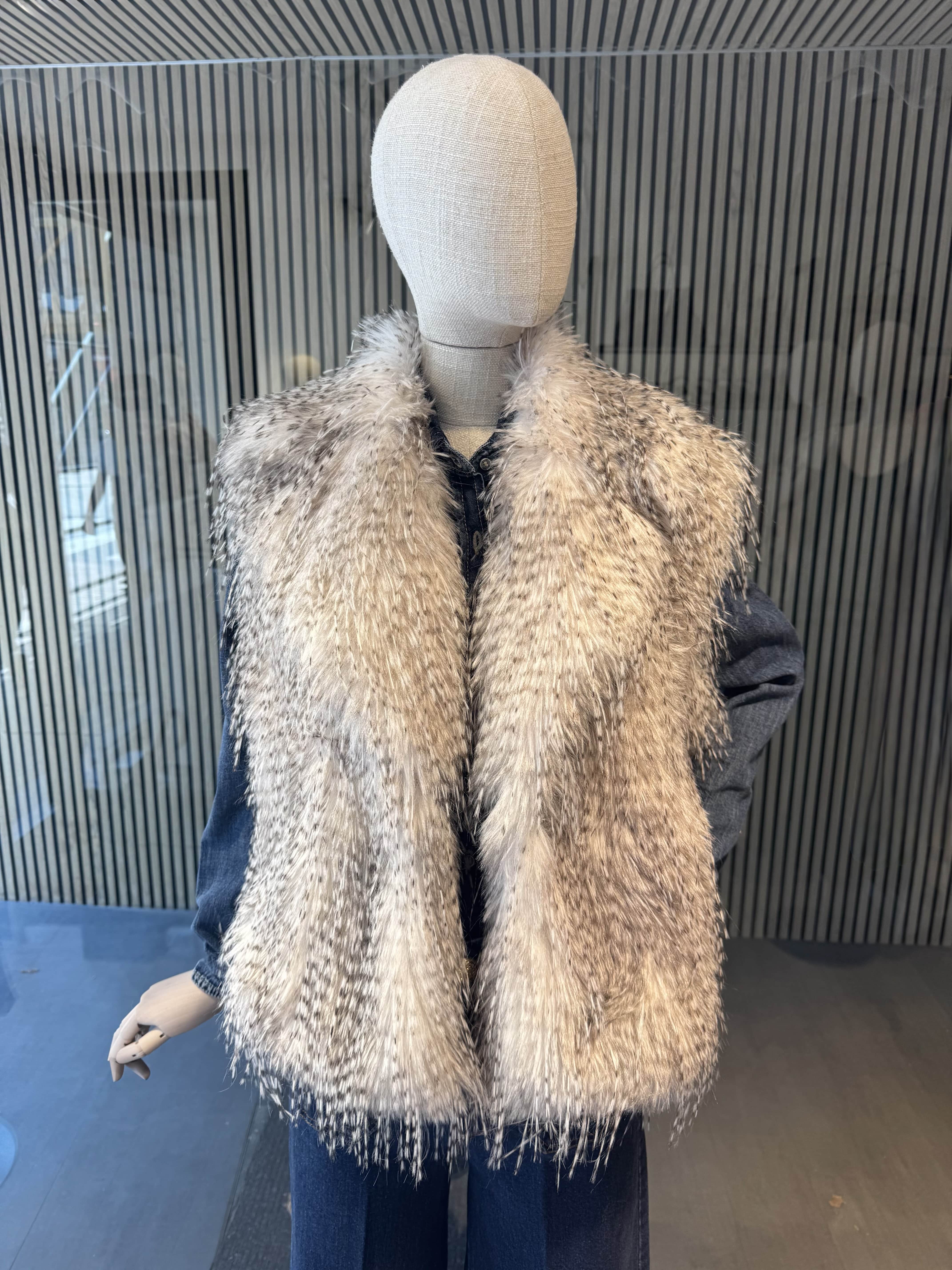 Faux fur vest