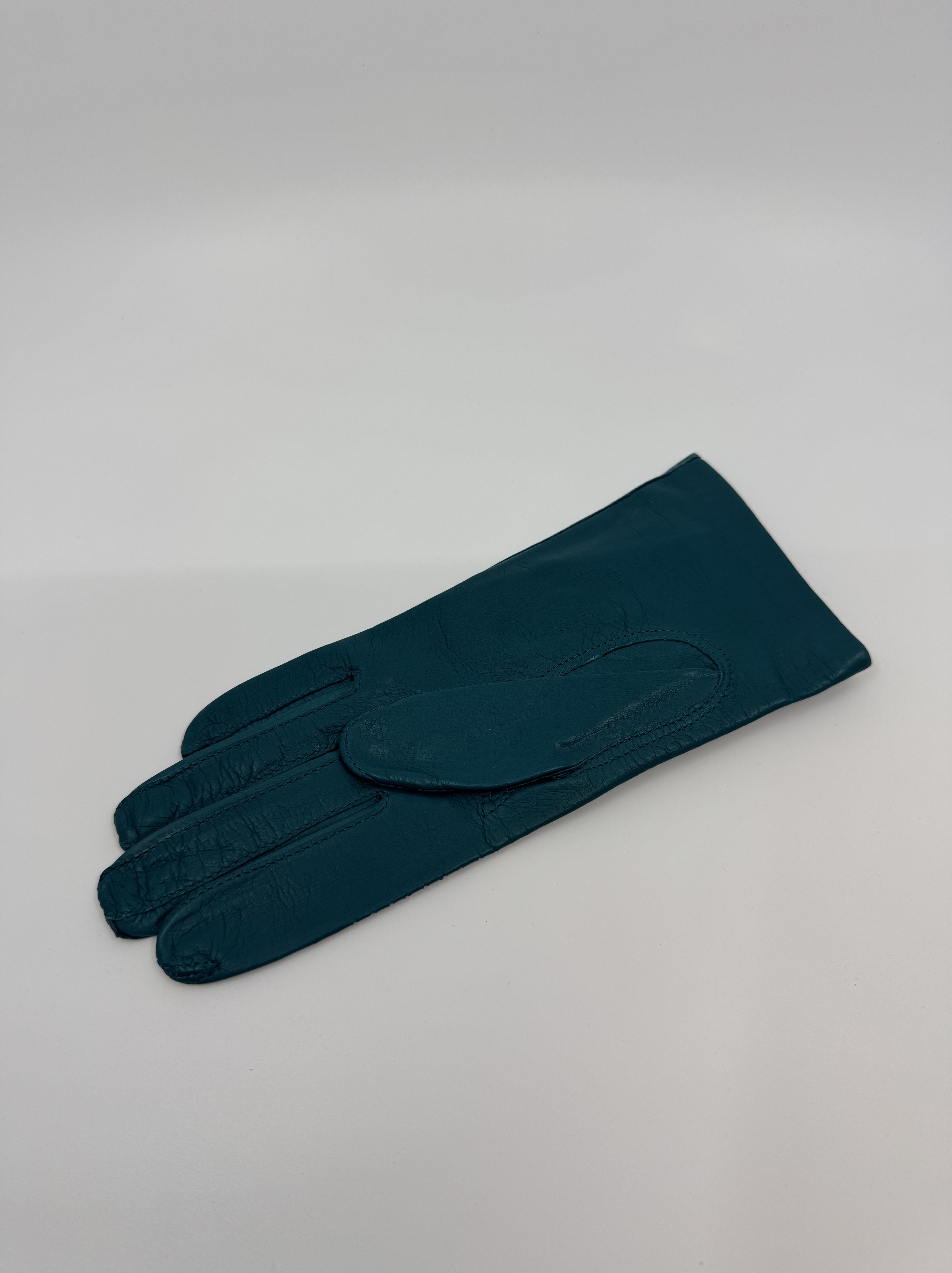 Vernazza women's petrol leather gloves
