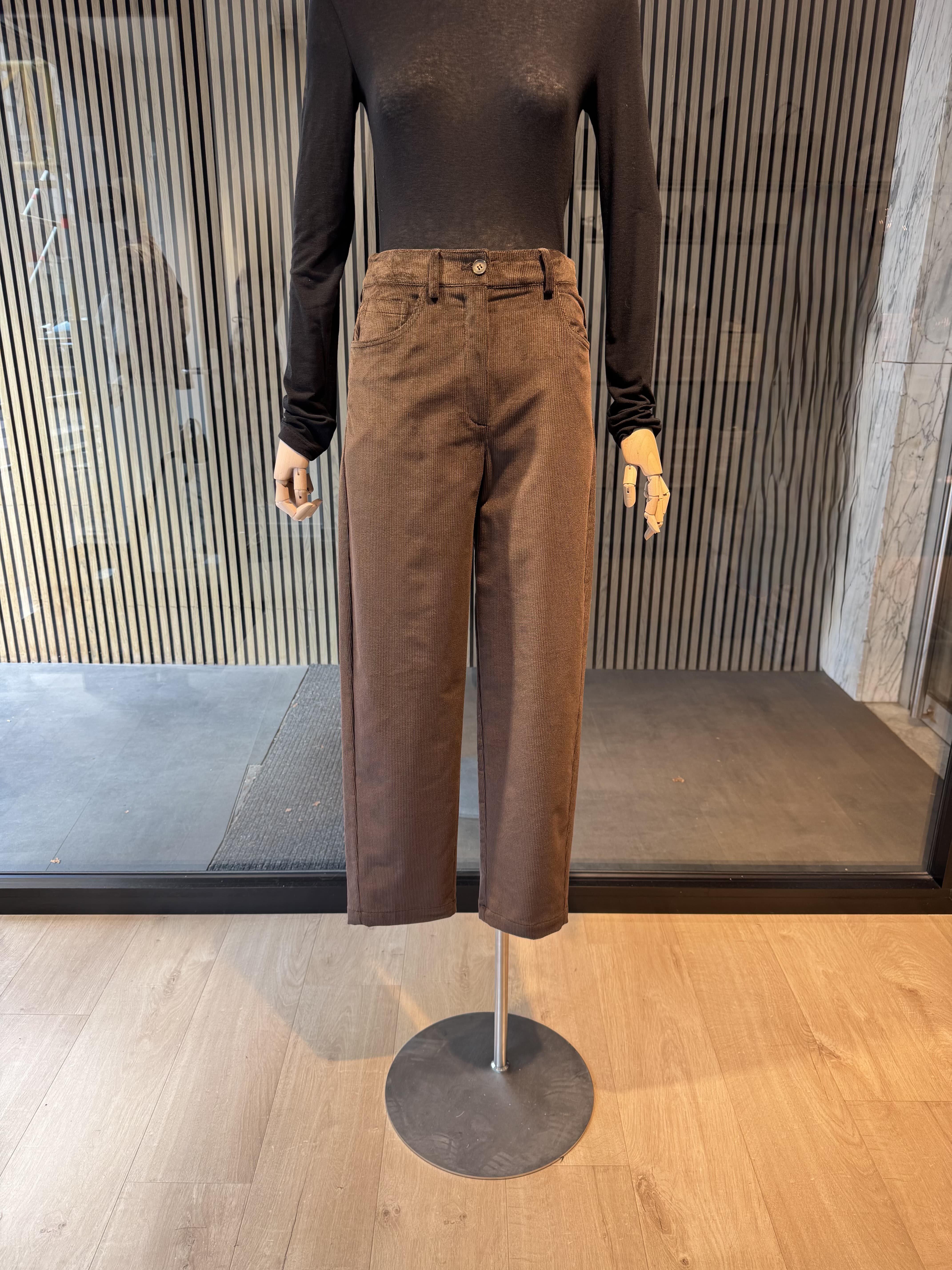 Brown corduroy trousers
