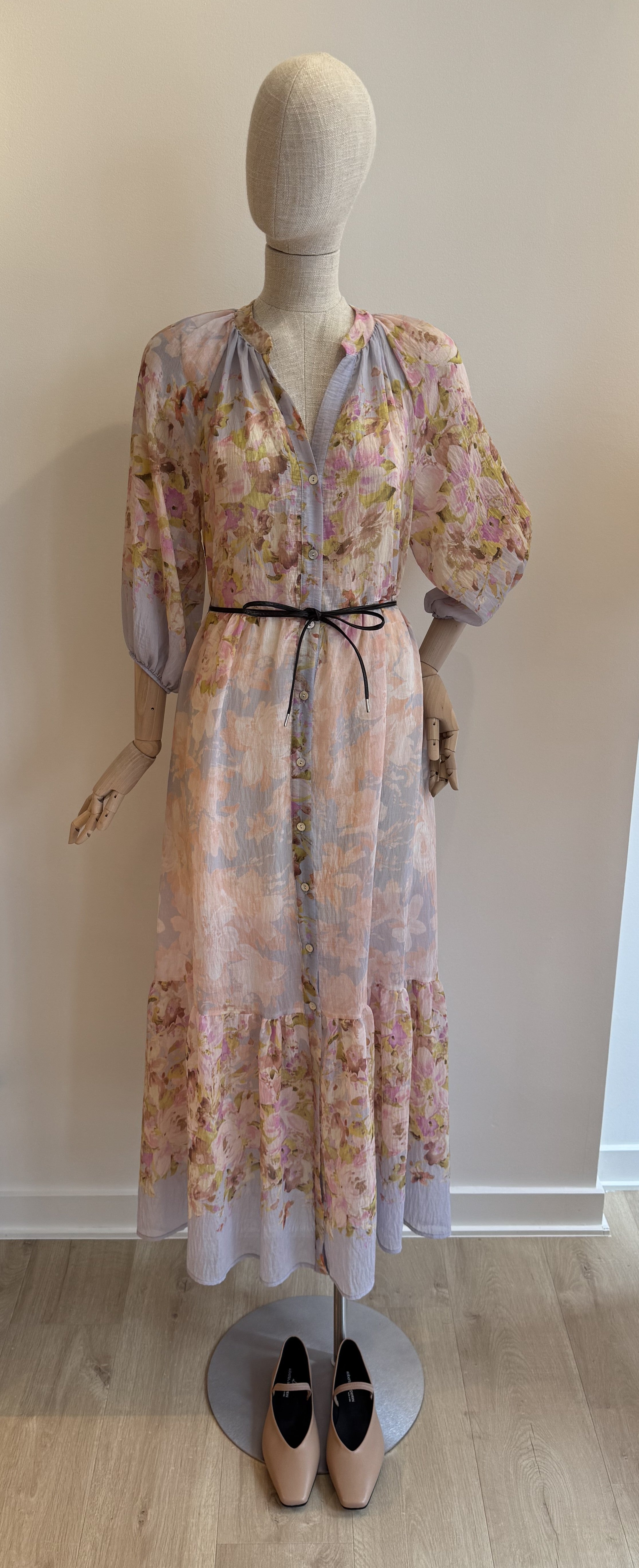 Pastel pink floral dress
