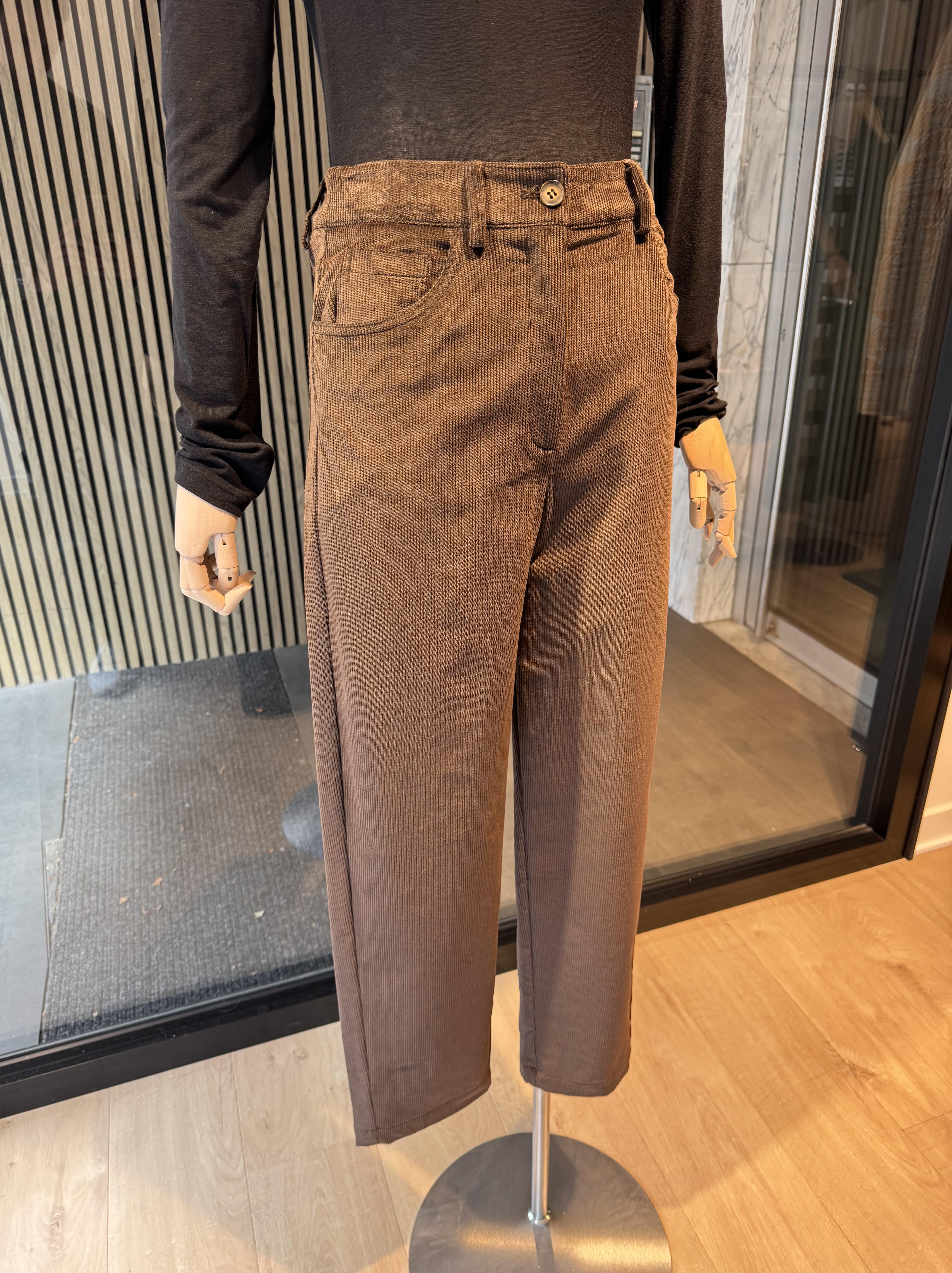 Brown corduroy trousers