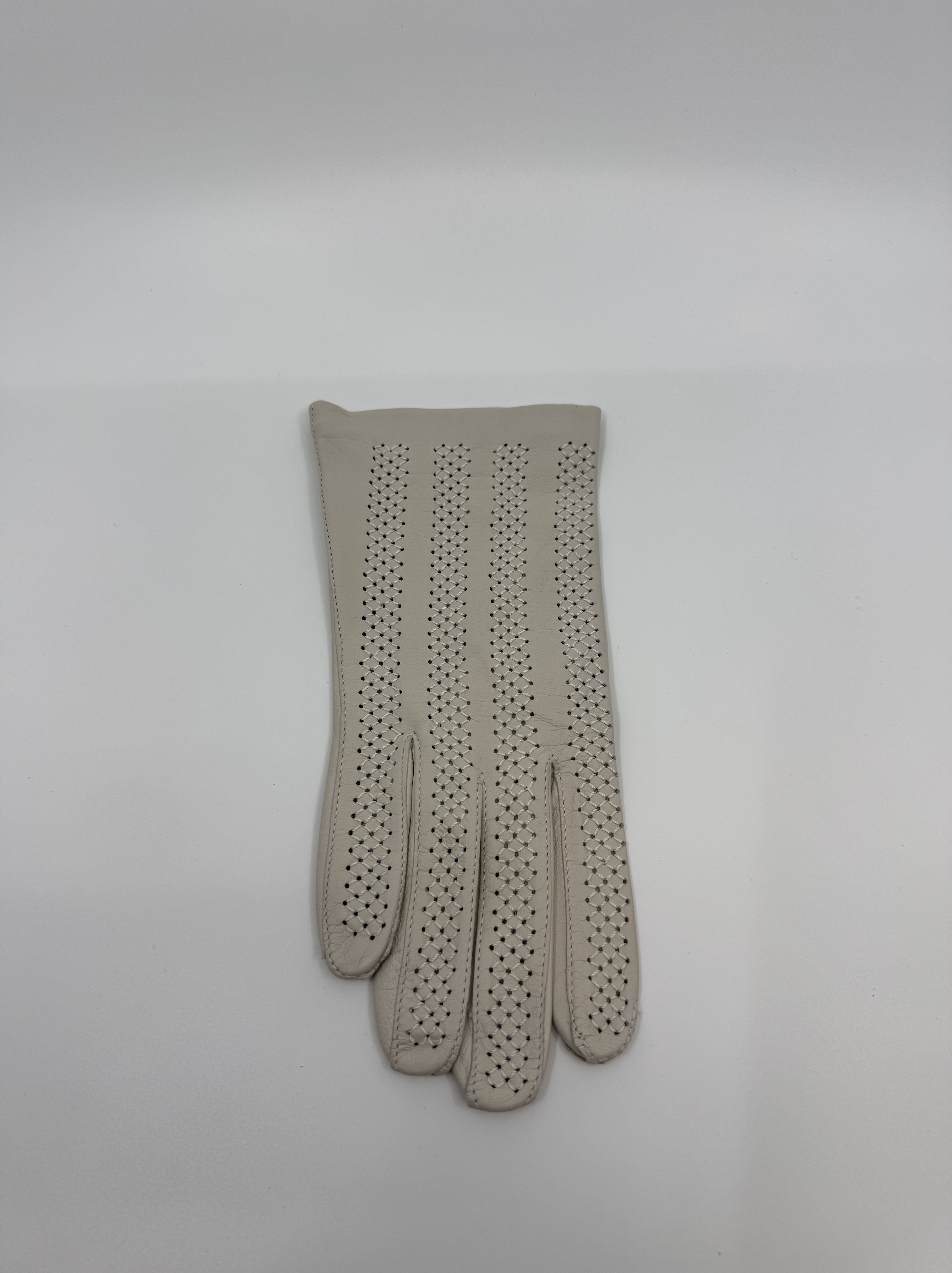 Vernazza women's cream leather gloves