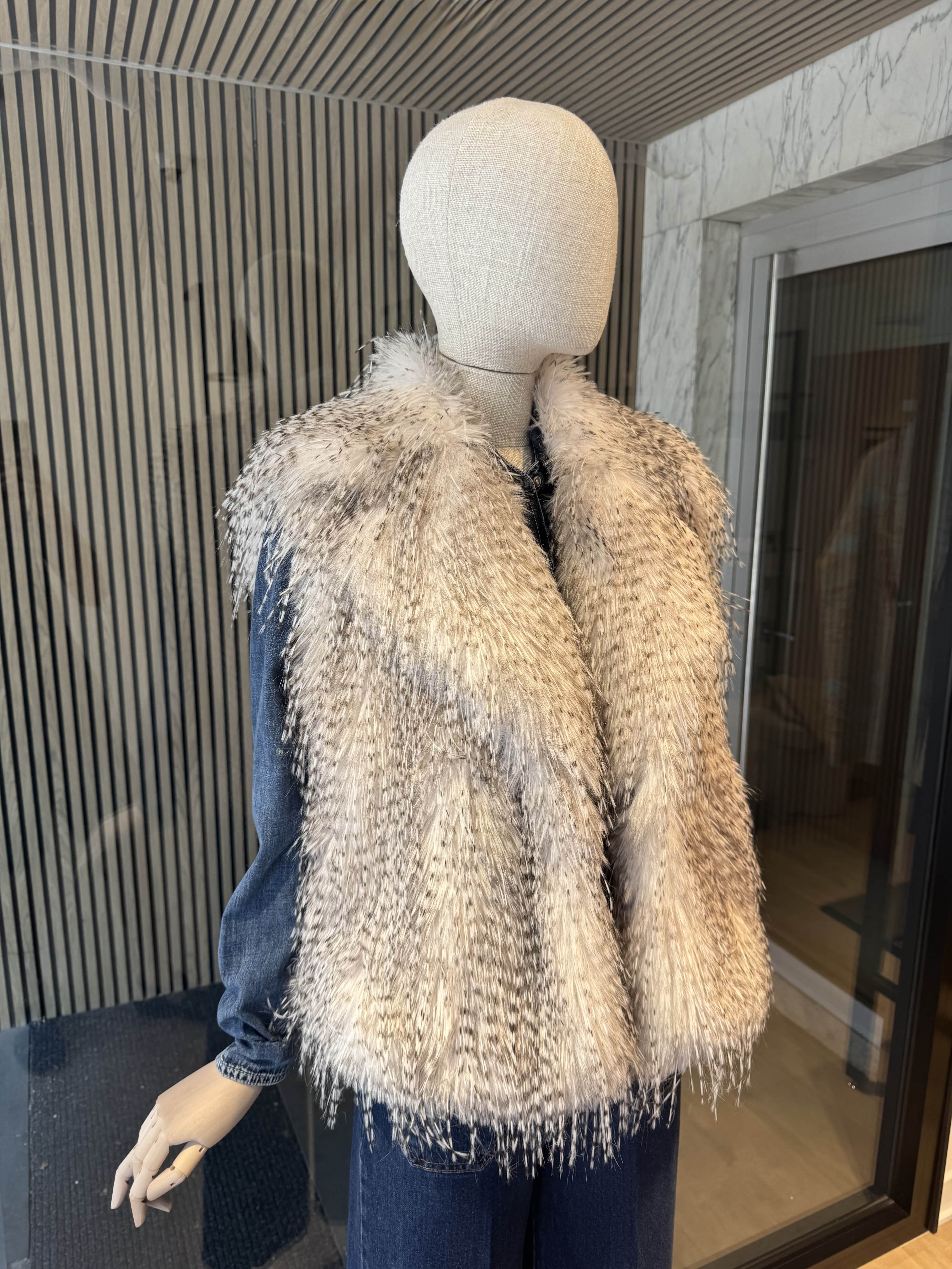 Faux fur vest