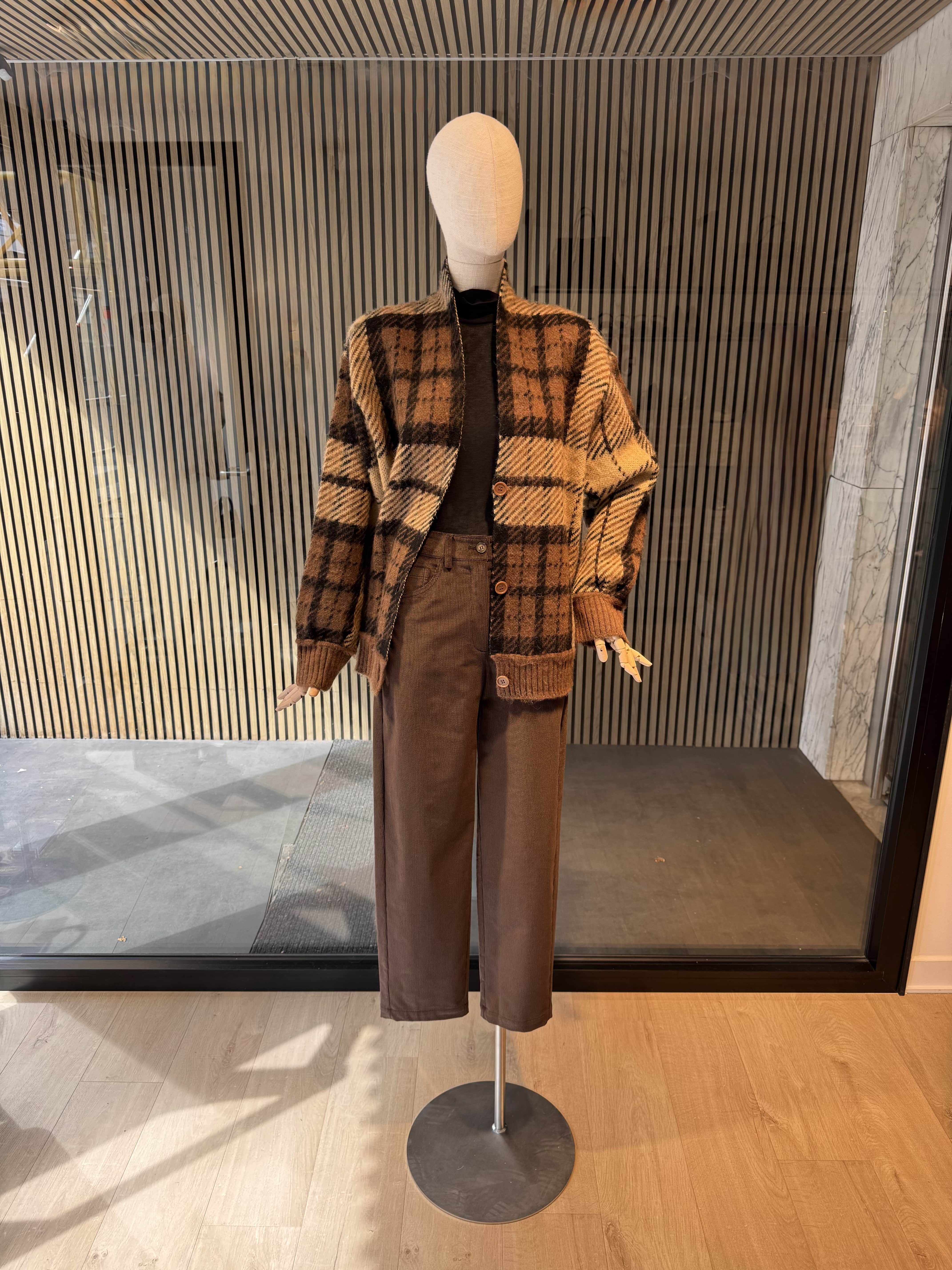 Brown corduroy trousers