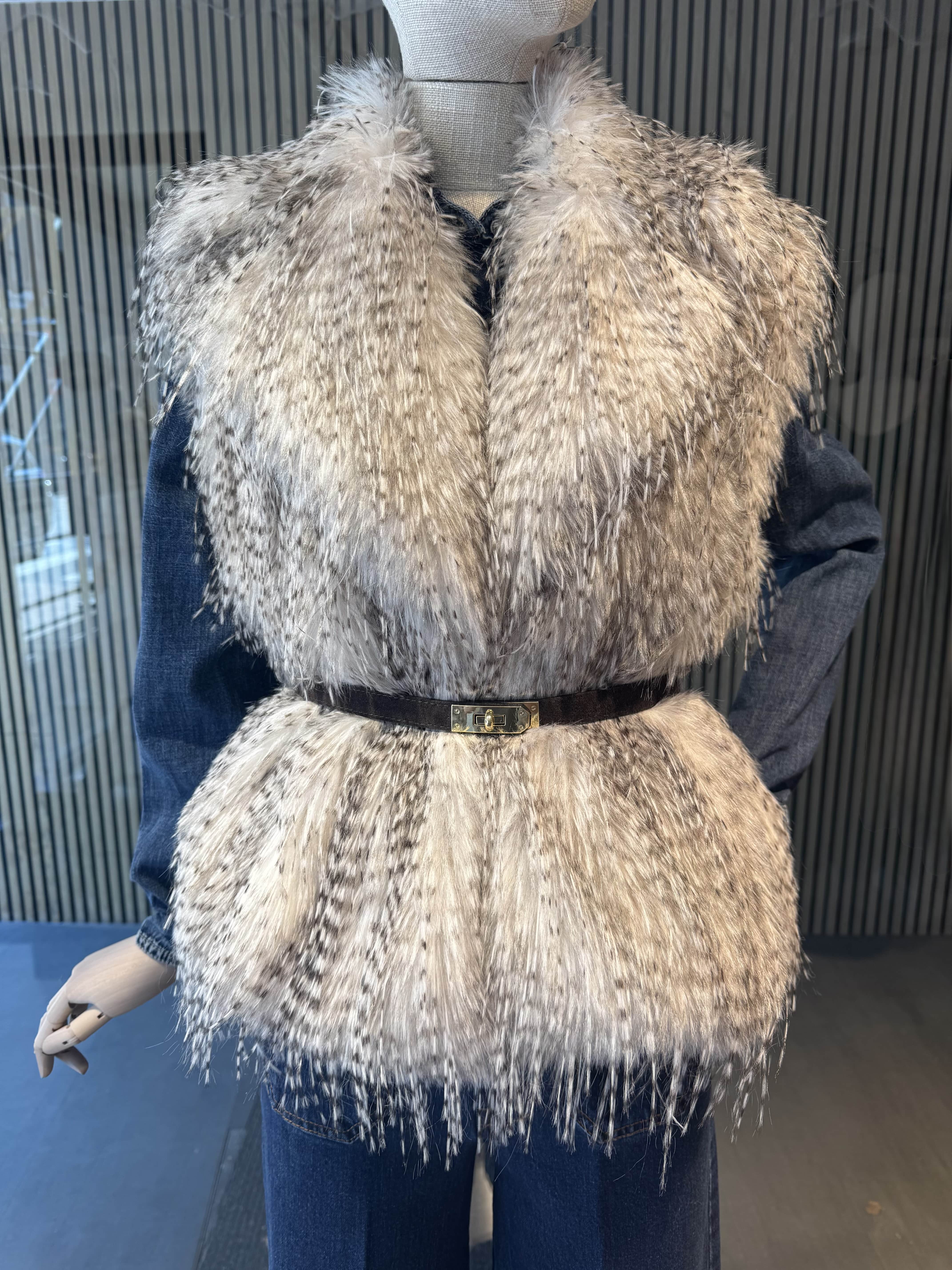 Faux fur vest